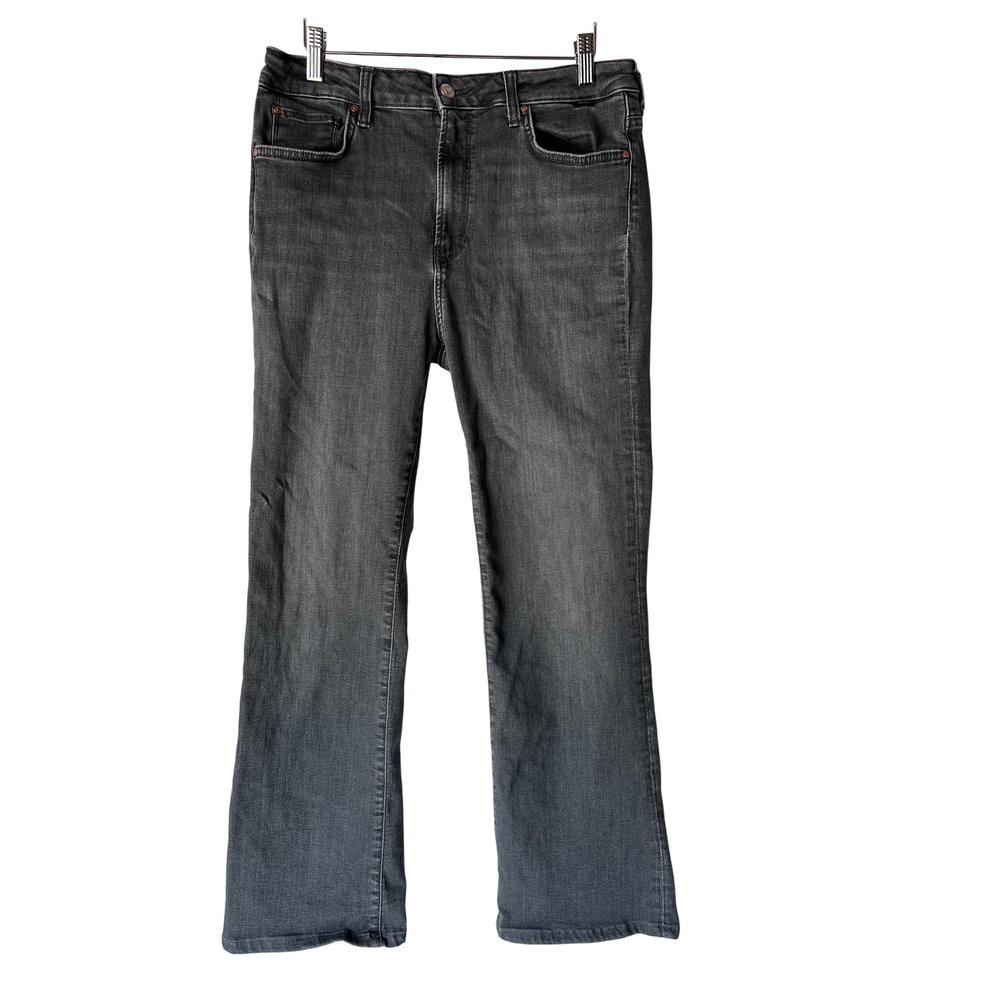 Mavi Maria‎ High Rise Flare Jeans Womens 32/30 Grey Washed Stretch Denim Pants